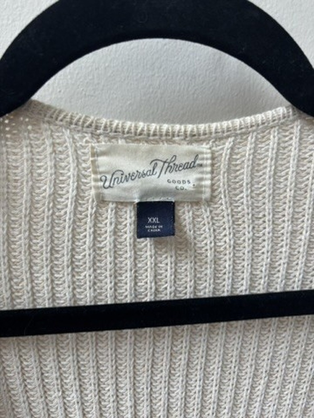 Universal Thread Goods Co Cream Chunky Knit Cardigan Size XXL